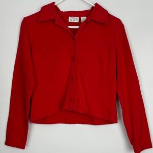 LOFT Red Long Sleeve Top